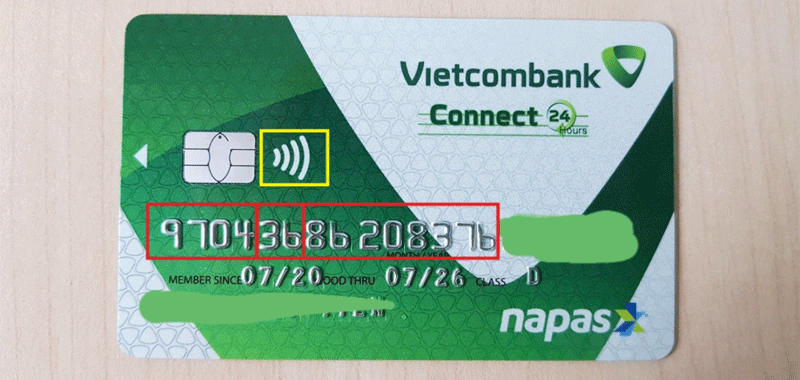 số thẻ ATM vietcombank nằm ở đâu